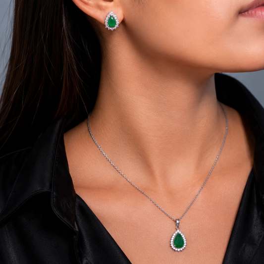 Emerald Teardrop Set